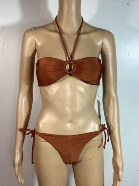 NEW Commense Rust Orange Bikini 2 Piece Set Sz S